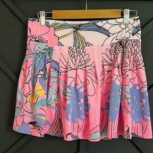 Pink and Blue Pleated Tennis or Golf Skirt